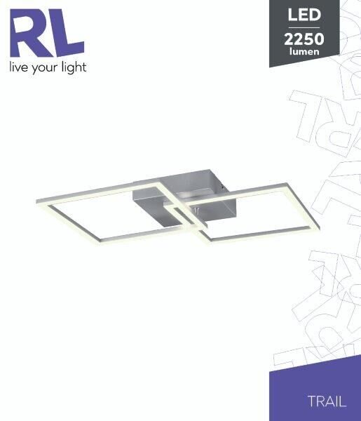 TRIO Reality R64492187 TRAIL stropní svítidlo SMD LED 20W/2250lm 3000K titanová