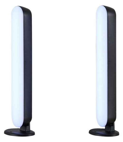 TRIO Reality R55382102 GAME stolní lampička SMD LED V280mm 2x2,5W RGB černá, stmívatelné, dálkový ovladač