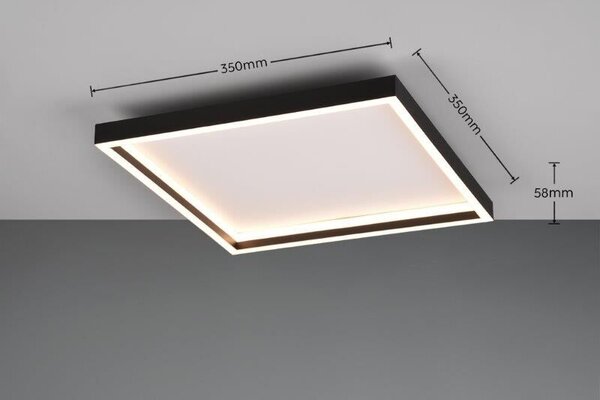 TRIO Reality R64502932 ROTONDA stropní svítidlo SMD LED 350x350mm 20W/2600lm 3000K černá, bílá
