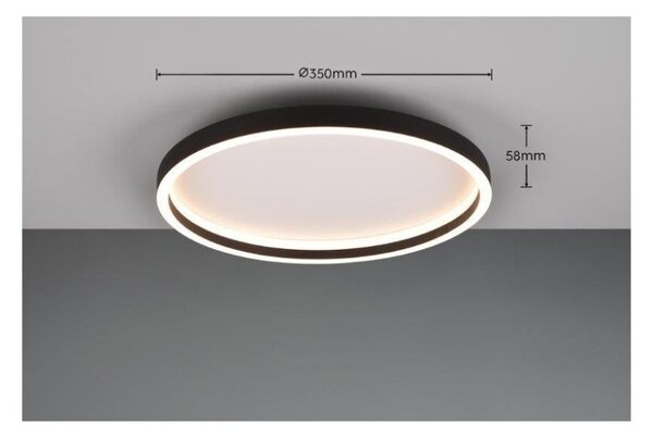 TRIO Reality R64502132 ROTONDA stropní svítidlo SMD LED D350mm 20W/2600lm 3000K černá, bílá