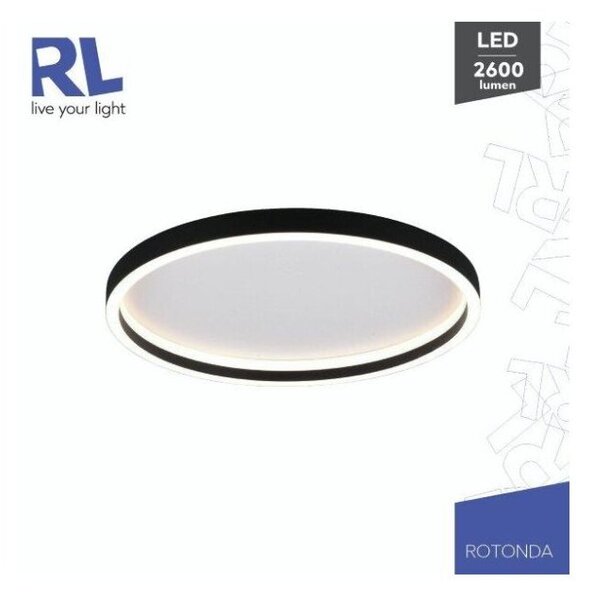 TRIO Reality R64502132 ROTONDA stropní svítidlo SMD LED D350mm 20W/2600lm 3000K černá, bílá