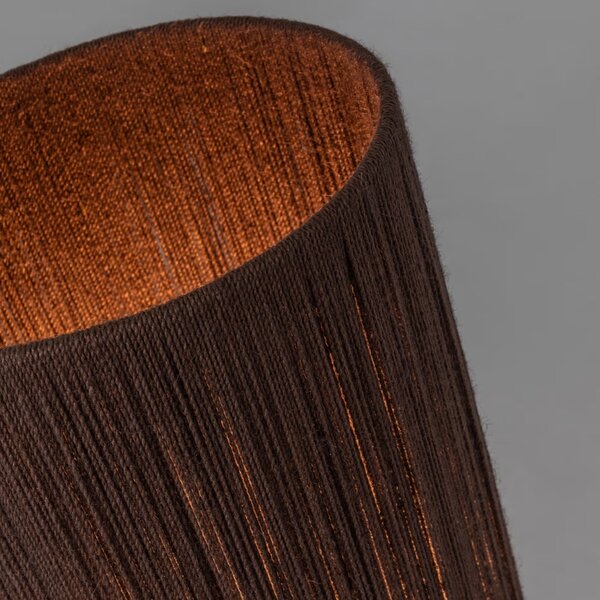 Tmavá dřevěná stojací lampa Kave Home Kor 145,5 cm
