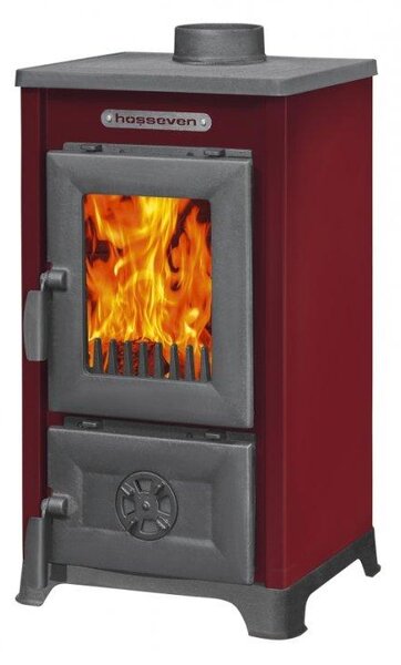 Hosseven, krbová kamna na TP, 9008 mini bordó, 7,09 kW, prmr 130 mm