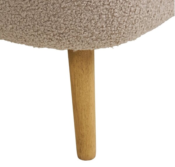 -25 % Dny MOMENTI– Nordic Living Béžová bouclé lavice Harlov 95 cm