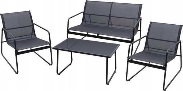 4-místný set zahradního nábytku – elegantní a odolná relaxaní souprava