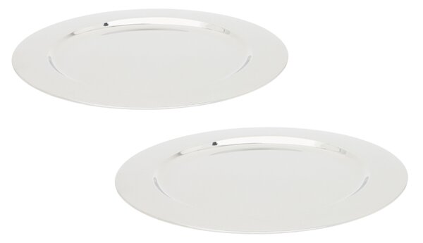 Kave Home Set dvou nerezových talířů Nirela 33 cm