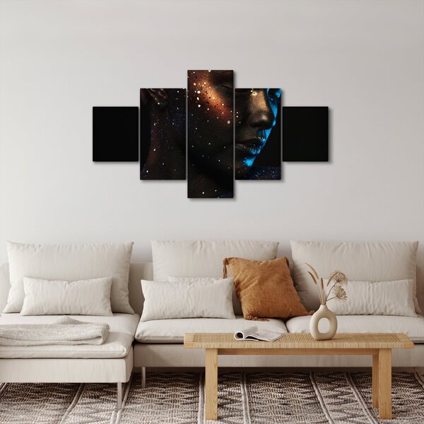 Třpytivý obraz ženy (125x70 cm)