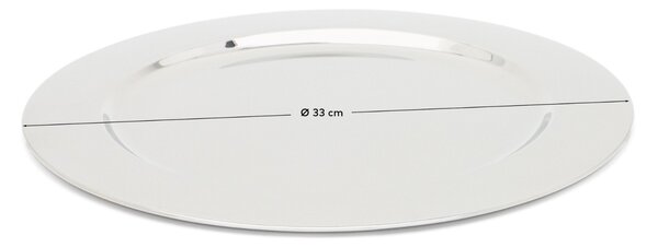 Kave Home Set dvou nerezových talířů Nirela 33 cm