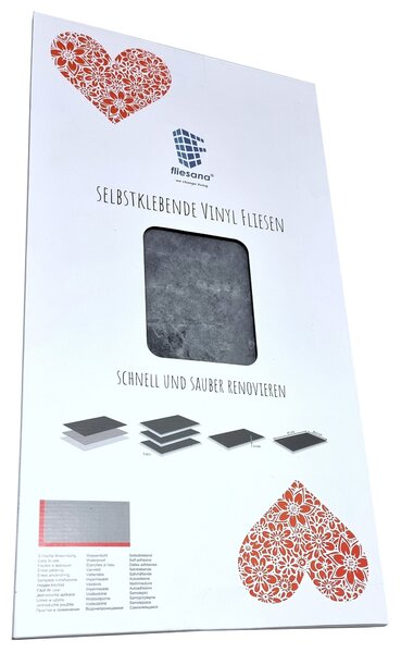 3 ks. KOMBÜSE Fliesana - Vododolné samolepicí obklady do koupelny a kuchyn - Moderní design - Efekt pírodního kamene - Lepení na kuchyské obklady a dlabu