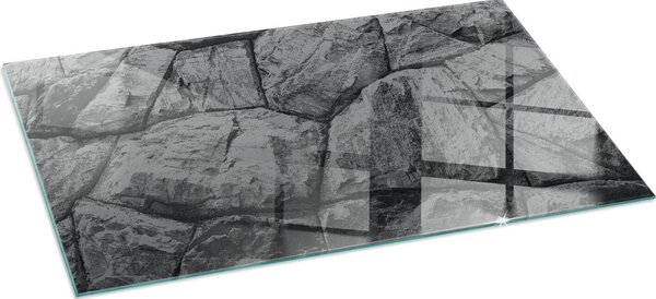 Sklenná podkladová deska pro 120x60 cm - kamna - krbová deska sklenná - ochranné sklo - ochranná deska proti jiskrám - sklenná podkladová deska ohnivzdorná - ochranná deska proti teplu - ochrana sklenného podkladu - vzor pírodního kamene