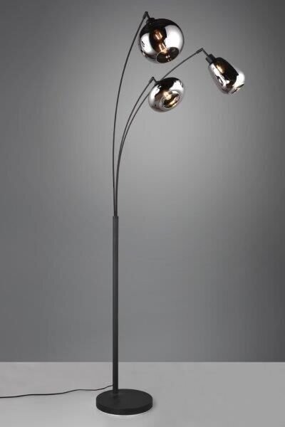 TRIO 417000332 LUMINA stojací lampa 3xE14 V2000mm černá matná, chromová