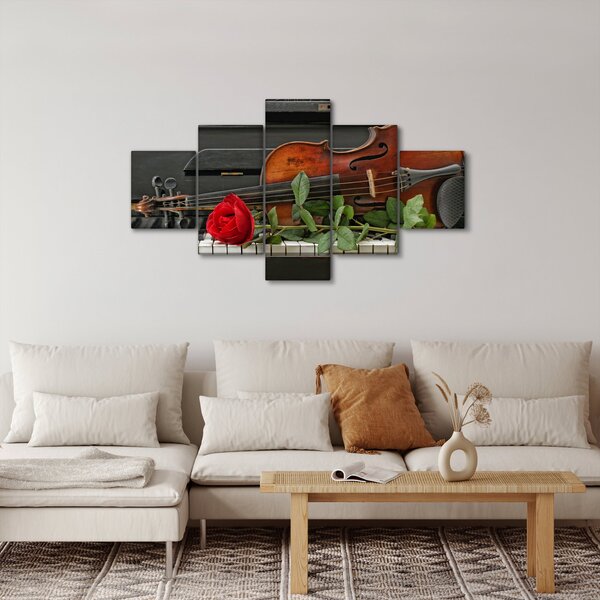 Obraz - Vzpomínka na hudebníka (125x70 cm)