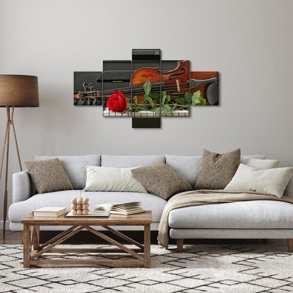 Obraz - Vzpomínka na hudebníka (125x70 cm)