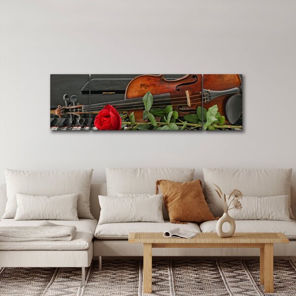 Obraz - Vzpomínka na hudebníka (170x50 cm)