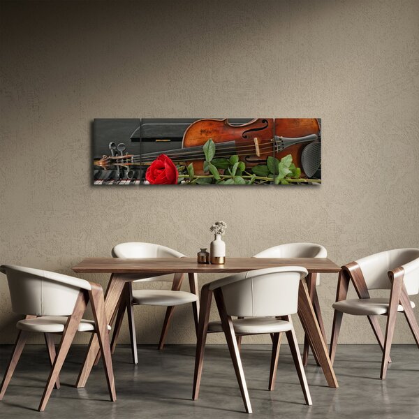 Obraz - Vzpomínka na hudebníka (170x50 cm)