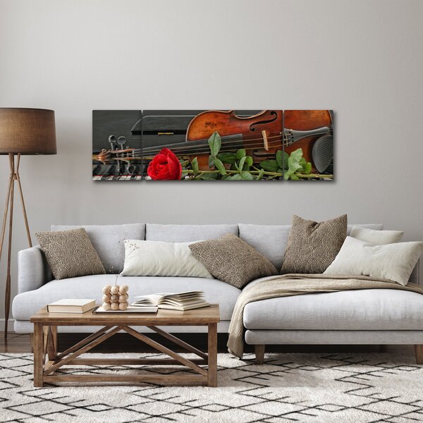 Obraz - Vzpomínka na hudebníka (170x50 cm)