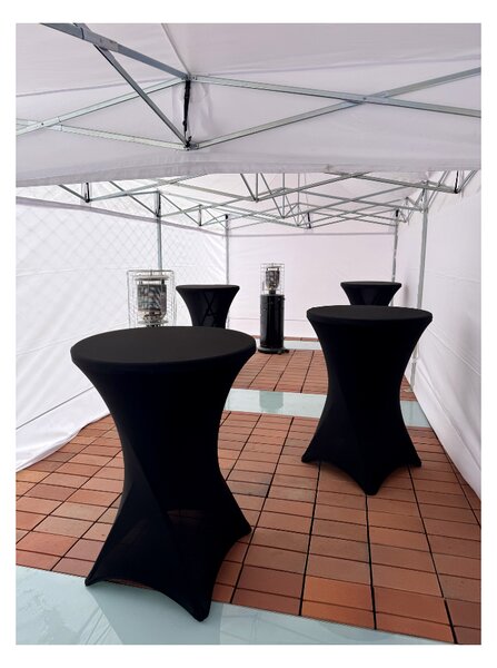 Strečový potah na bistro stolek Ø 80 cm – elastický ubrus (více barev) barva Žlutá