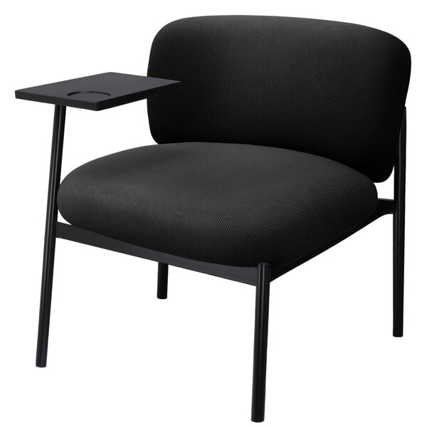 COMHOMA lounge chair recliner armchair wing chair modern, alounné křeslo s kovovými nohami, jednolková pohovka do obývacího pokoje/lonice/zahrady, erná barva