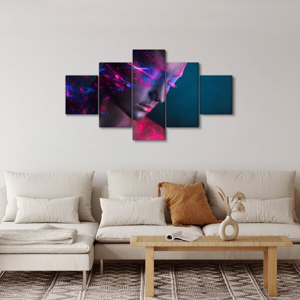 Třpytivý obraz ženy (125x70 cm)