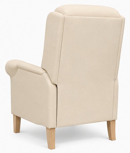 Křeslo relaxační, odpočinkové, ušák, dřevo/textil, 101x95x75 cm, přírodní/krémová, Dekorino KR20260040