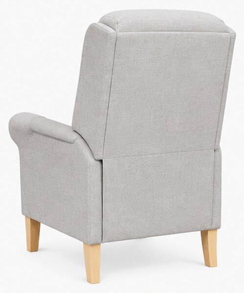 Relaxační křeslo, odpočinkové, ušák, dřevo/textil, 101x95x75 cm, přírodní/šedá oblačná, Dekorino KR20260043