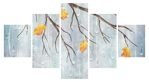 Obraz - Deštivý podzim (125x70 cm)
