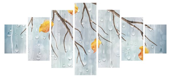 Obraz - Deštivý podzim (210x100 cm)