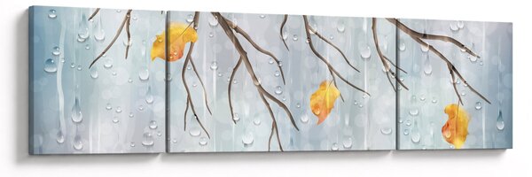 Obraz - Deštivý podzim (170x50 cm)