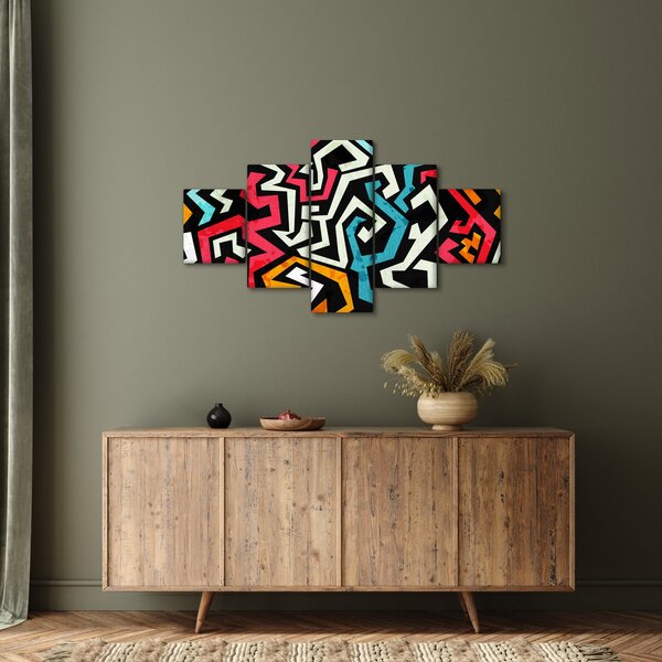 Obraz grafické abstrakce (125x70 cm)