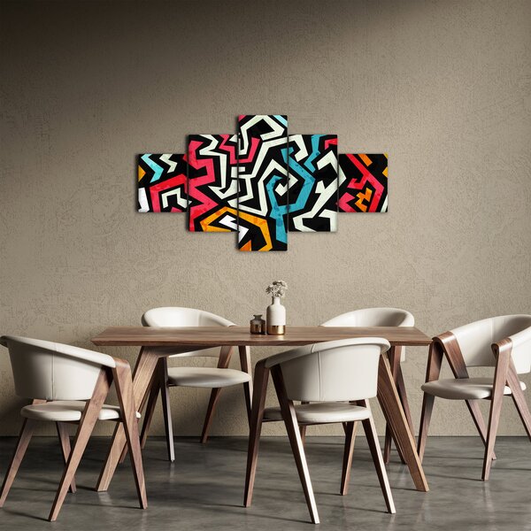 Obraz grafické abstrakce (125x70 cm)