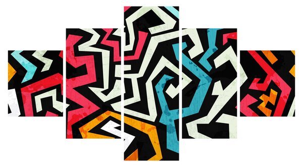 Obraz grafické abstrakce (125x70 cm)