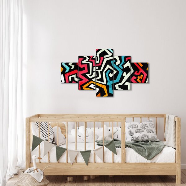 Obraz grafické abstrakce (125x70 cm)