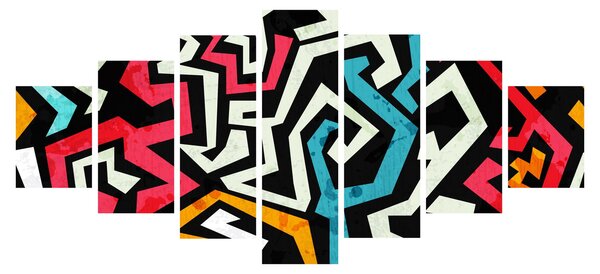 Obraz grafické abstrakce (210x100 cm)