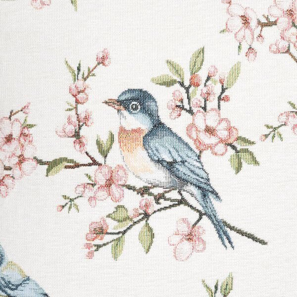 Povlak SOFAS sakura bird růžovomodrá 45 x 45 cm