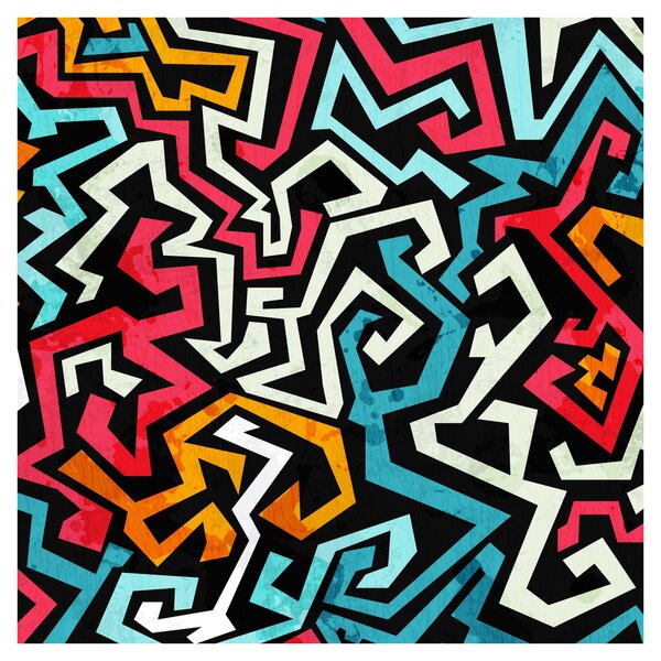 Obraz grafické abstrakce (30x30 cm)