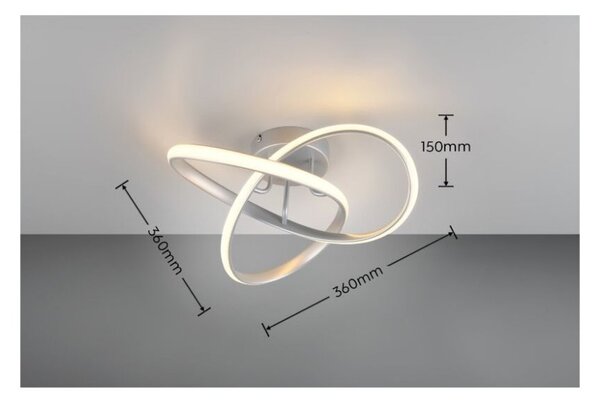 TRIO Reality R62101187 MEO stropní svítidlo SMD LED D400mm 15W/1800lm 3000K titanová