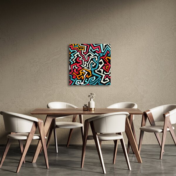 Obraz grafické abstrakce (30x30 cm)