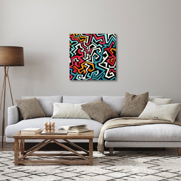 Obraz grafické abstrakce (30x30 cm)
