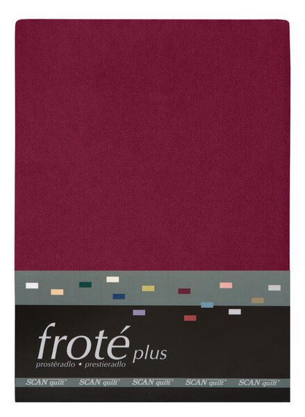 Napínací prostěradlo FROTÉ PLUS vínová 90 x 200 cm