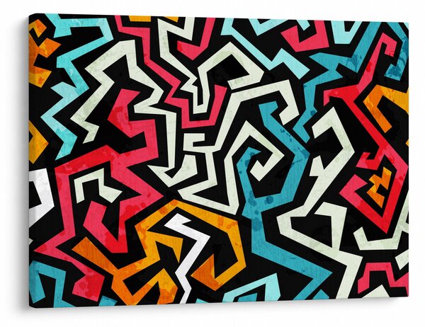Obraz grafické abstrakce (70x50 cm)