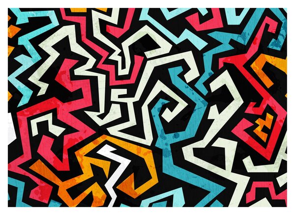 Obraz grafické abstrakce (70x50 cm)