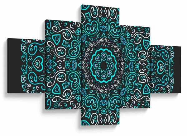 Obraz ornamentální abstrakce (125x70 cm)