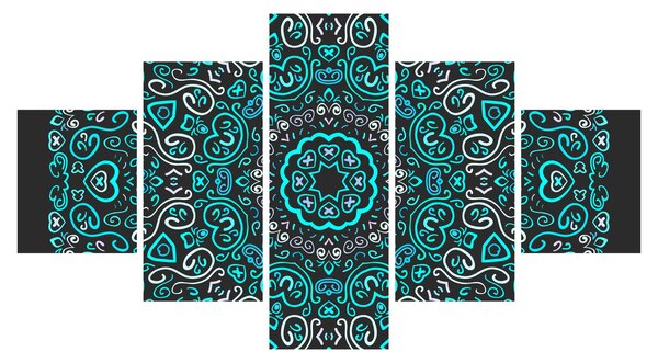 Obraz ornamentální abstrakce (125x70 cm)