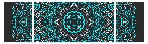 Obraz ornamentální abstrakce (170x50 cm)