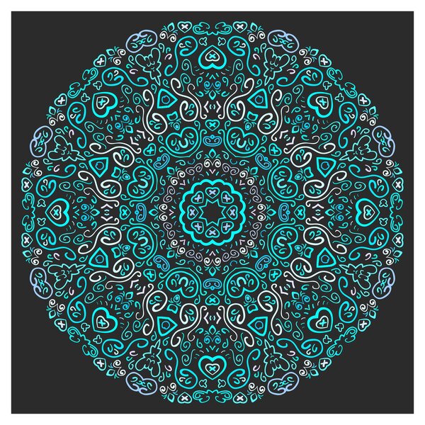 Obraz ornamentální abstrakce (30x30 cm)