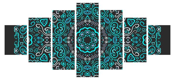 Obraz ornamentální abstrakce (210x100 cm)