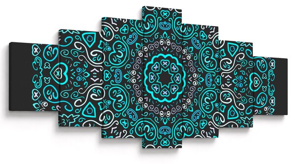 Obraz ornamentální abstrakce (210x100 cm)