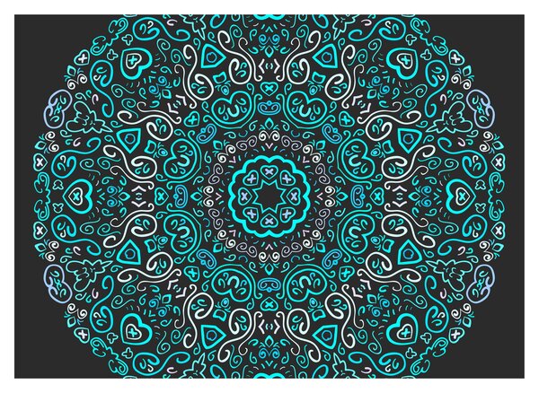 Obraz ornamentální abstrakce (70x50 cm)