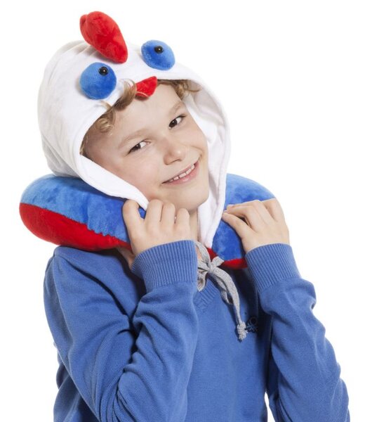 Dětský cestovní polštář s kapucí, kohout