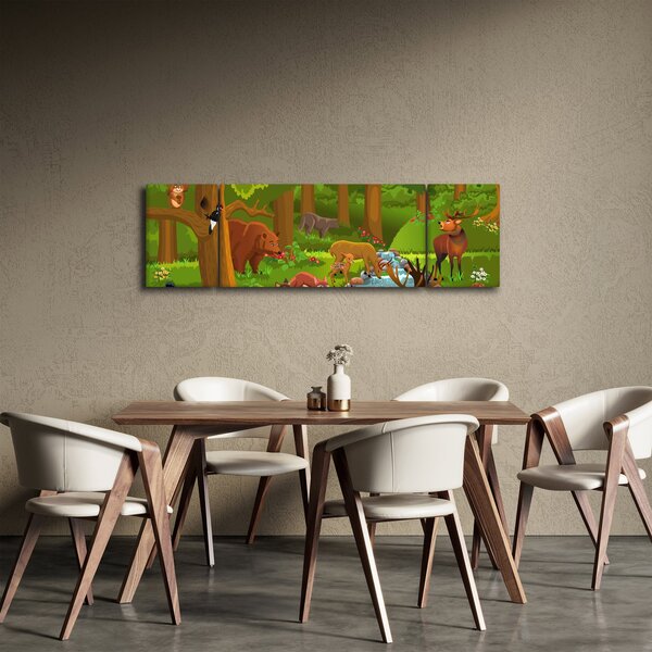 Dětský obraz se zvířátky (170x50 cm)